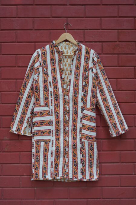 Womens Multti Color Velvet Embroidered Jacket with Floral Design